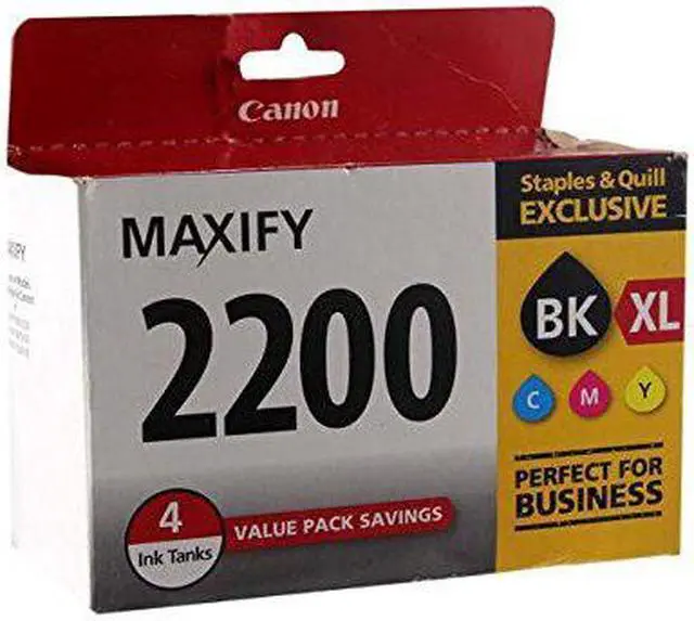 Alt view image 2 of 2 - Canon PGI-2200 XL Black High Yield Color Cyan Magenta Yellow Ink Cartridges