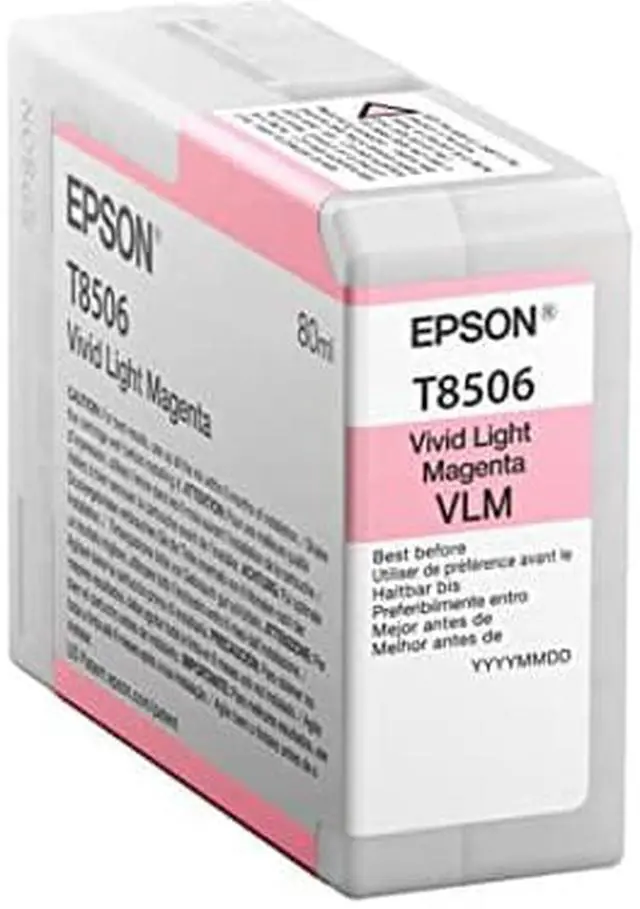 Alt view image 10 of 10 - Epson T850 Vivid Light Magenta Inkjet UltraChrome HD Ink Cartridge #T850600