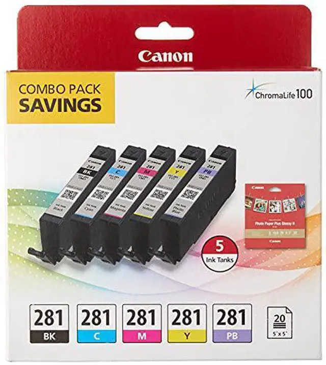 Alt view image 8 of 10 - Canon CLI-281 Ink Cartridge/Paper Kit Combo Pack Ink Cartridge/Paper Kit