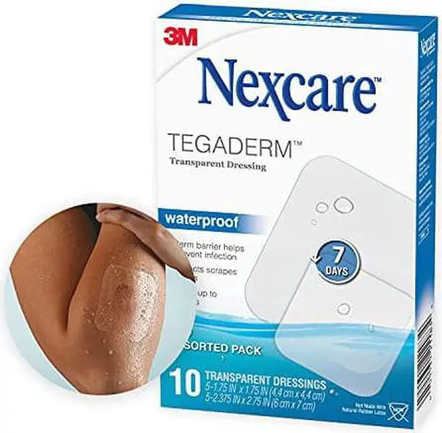 Alt view image 7 of 9 - Nexcare Tegaderm Waterproof Transparent Dressing 10 Assorted