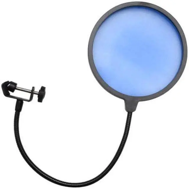 Alt view image 3 of 3 - Seismic Audio - SA-MicScreenBlue - Flexible Microphone Wind Screen Studio Mic Pop Filter Blue