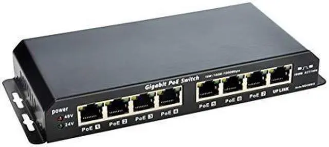 Alt view image 16 of 16 - PoE Texas GPOES-8-7AB | 8 Port Gigabit Ethernet Switch with Passive PoE on 7 Ports - Power Over Ethernet for 802.3af or 24v Devices - Power Supply Sold Separately