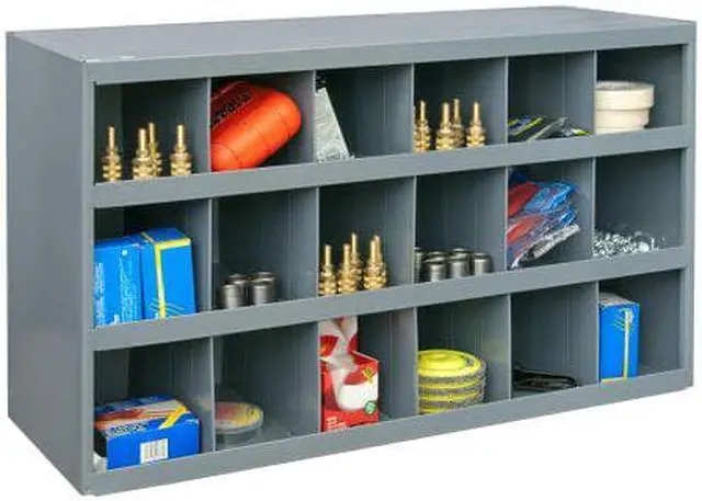 Alt view image 4 of 4 - DURHAM MFG 354-95 Prime Cold Rolled Steel Pigeonhole Bin Unit, 12 in D x 19 1/4