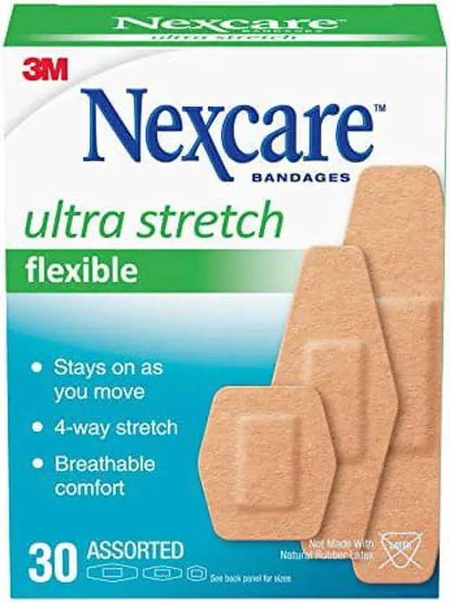 Alt view image 5 of 6 - 3M Nexcare Ultra Stretch Flex Assorted Bandages, (30 Ct.) 576-30PB