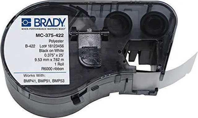 Alt view image 6 of 6 - BRADY MC-375-422 Label Cartridge, Black on White, Labels/Roll: Continuous