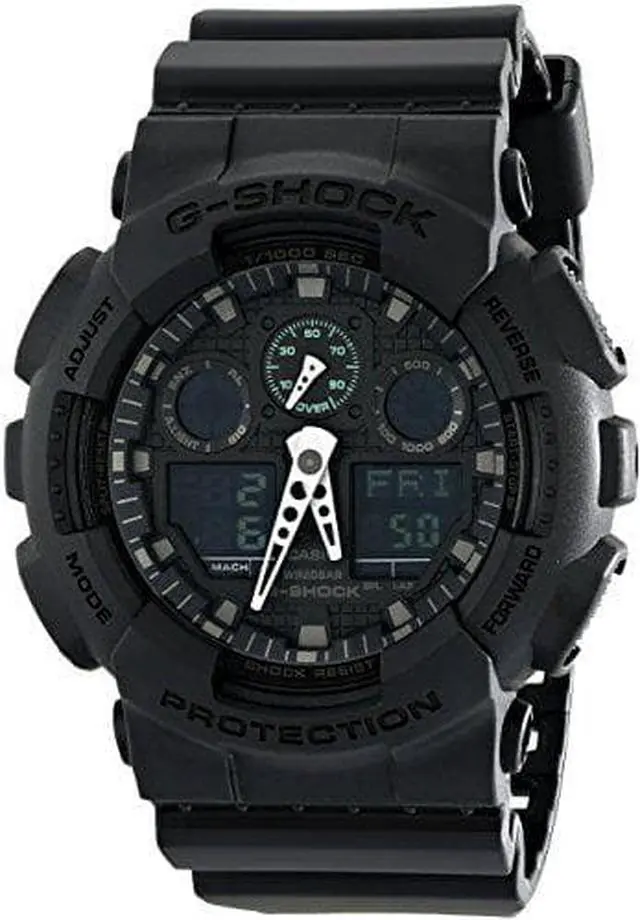 Alt view image 7 of 7 - Casio G-Shock Analog Digital Black Military Watch GA100MB-1A