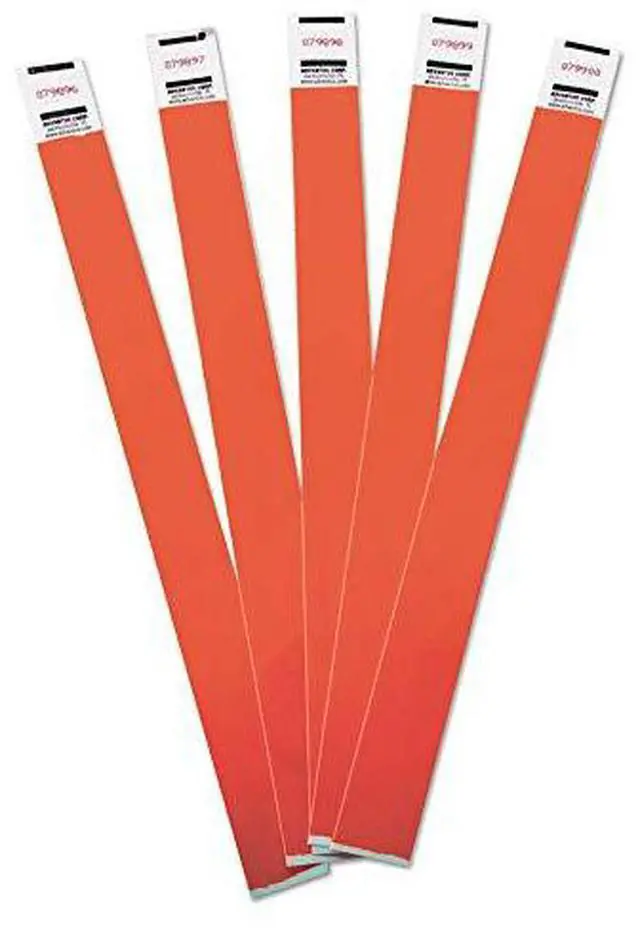 Alt view image 3 of 3 - Crowd Management Wristbands, Sequentially Numbered, Red, 100/Pack