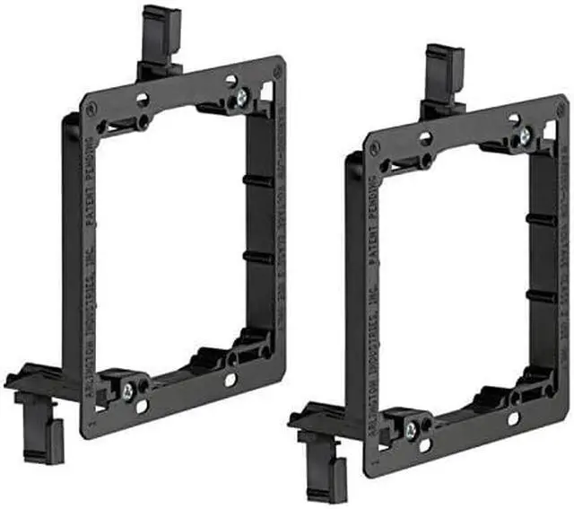 Alt view image 5 of 5 - iMBAPrice Dual Gang (2-Gang) Low Voltage Mounting Bracket - Black (Pack of 2)