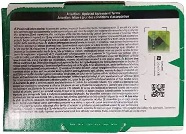 Alt view image 8 of 8 - Lexmark High Yield Cyan Return Program Toner Cartridge for US Government (3 000 Yield) (TAA Compliant Version of 80C1H