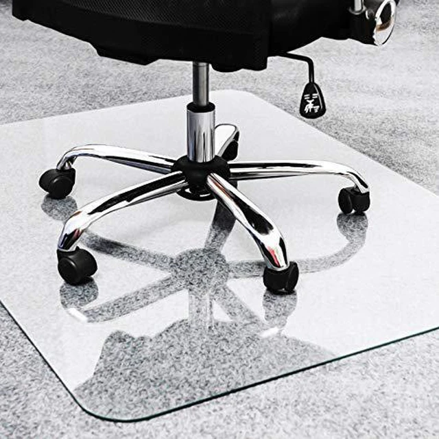 Alt view image 12 of 12 - Floortex Glass Chair Mat 40"x53" Clear 124053EG