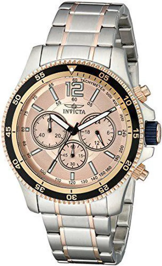 Alt view image 3 of 3 - Invicta 13977 Men's Specialty Chrono Silver-Tone Ss Rose-Tone Dial Watch