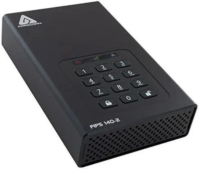 Alt view image 7 of 11 - APRICORN Aegis Padlock DT 6TB USB 3.0 FIPS 140-2 Encrypted USB 3.0 Desktop Hard Drive with PIN Access ADT-3PL256F-6000 Black