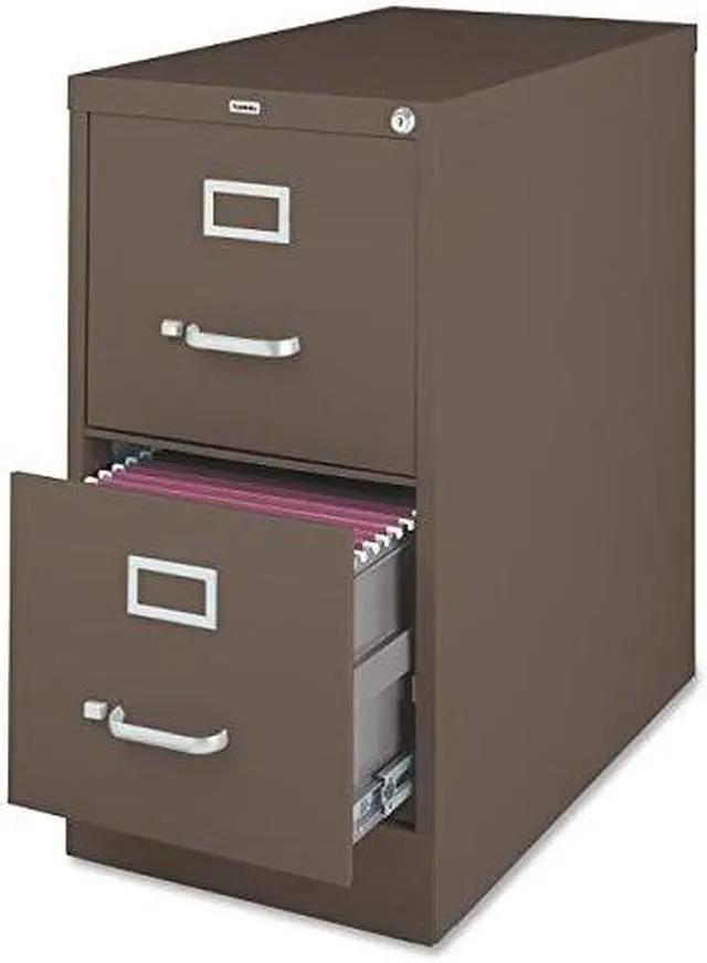 Alt view image 12 of 14 - Lorell LLR60156 Vertical File, 2 Drawer, 15 in. x 26.5 in. x 28.38 in., Medium Tone