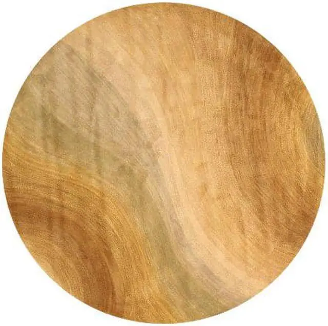 Main image of EORC Hand Tufted Wool Morono Rug, 4 Round, Gold
