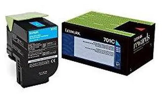 Alt view image 7 of 11 - Lexmark 70C00CG TAA Return Program Toner Cartridge - Cyan