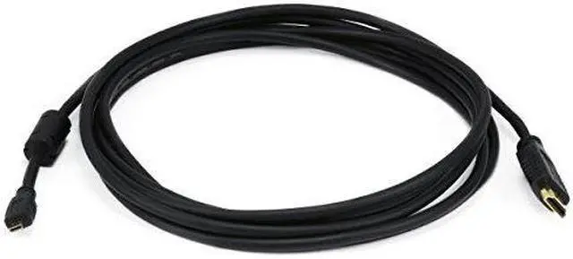 Alt view image 8 of 12 - Monoprice Standard HDMI Cable - 6 Feet - Black | With HDMI Micro Connector, 1080i @ 60Hz, 4.95Gbps, 34AWG
