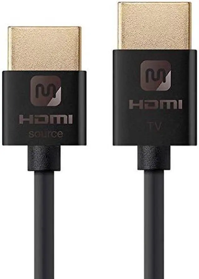 Alt view image 16 of 17 - Monoprice HDMI Cable - 6 Feet - Black | High Speed, Active Chipset, 4K@60Hz, HDR, 18Gbps, 36AWG, YUV 4:4:4 , Compatible with UHD TV and More - Ultra Slim Series