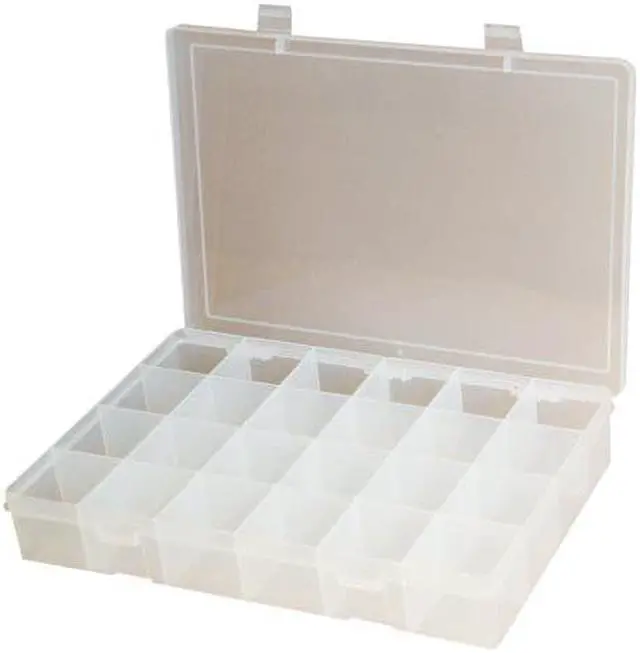 Alt view image 6 of 6 - DURHAM MFG LP24-CLEAR Compartment Box with 24 compartments, Plastic, 2-5/16" H