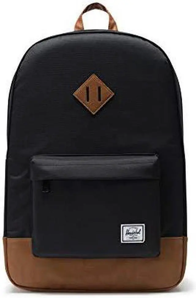 Alt view image 12 of 12 - Herschel Supply Heritage Backpack (Black / Tan)