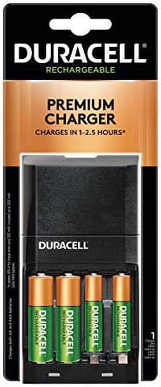 Duracell Rechargeable Ion Speed 4000 Battery Charger, & 2 AA & 2 AAA  Batteries