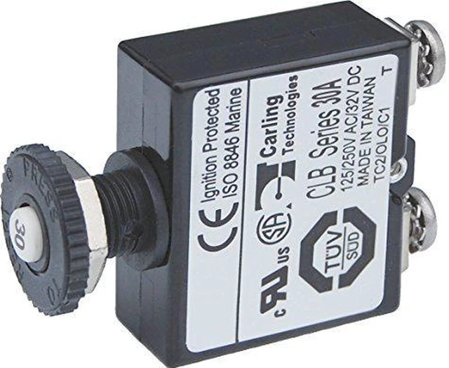 Alt view image 7 of 8 - Blue Sea 2136 Circuit Breaker 30A Push Button