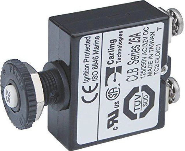 Alt view image 6 of 8 - Blue Sea 2135 Circuit Breaker 25A Push Button