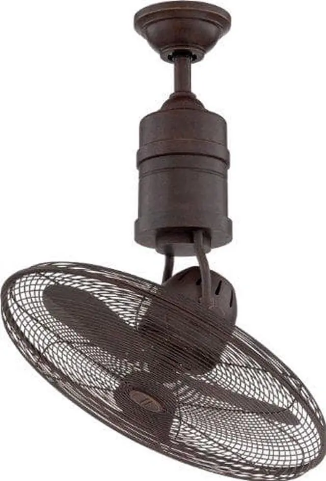 Main image of Craftmade BW321AG3 Bellows III Dual Mount 21" Outdoor Reversible Oscillating Ceiling Fan with Wall & Remote Control, 3 Blades with Safety Cage, Aged Bronze Textured
