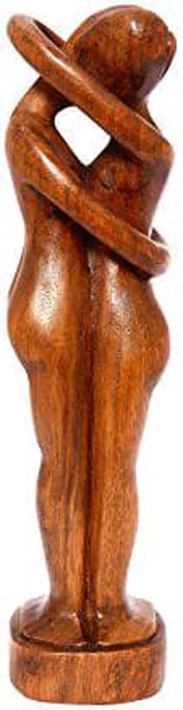 Alt view image 4 of 4 - G6 COLLECTION 12" Wooden Handmade Abstract Sculpture Statue Handcrafted "Everlasting Love" Art Gift Decorative Home Decor Figurine Accent Decoration Artwork Handcarved
