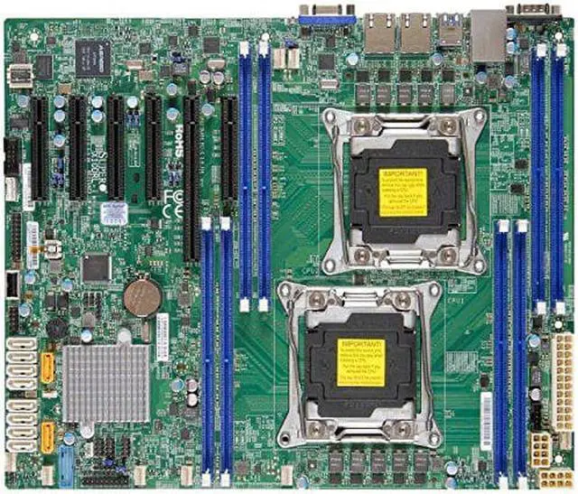 Alt view image 12 of 14 - SUPERMICRO X10DRL-I-B Supermicro X10DRL-I-B Dual LGA2011 Intel C612 DDR4 SATA3 and USB3.0 V and 2GbE ATX Server Motherboard