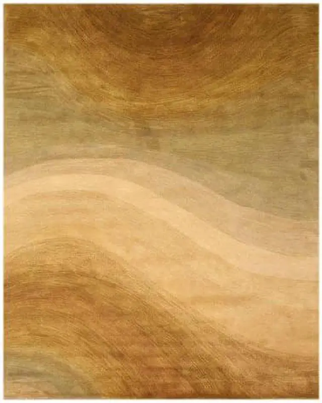 Main image of EORC T69BE Gold Hand Tufted Wool Morono Rug, 7-Feet 9-Inch by 9-Feet 9-Inch, Gold