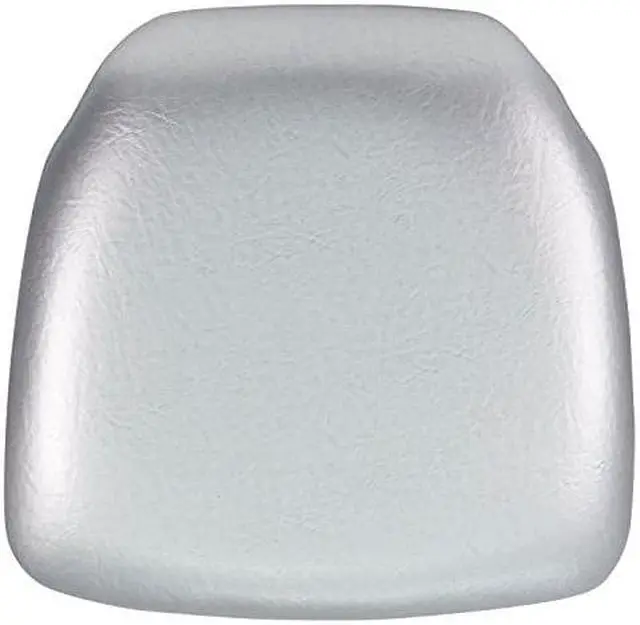 Alt view image 10 of 17 - Hard Silver Vinyl Chiavari Chair Cushion