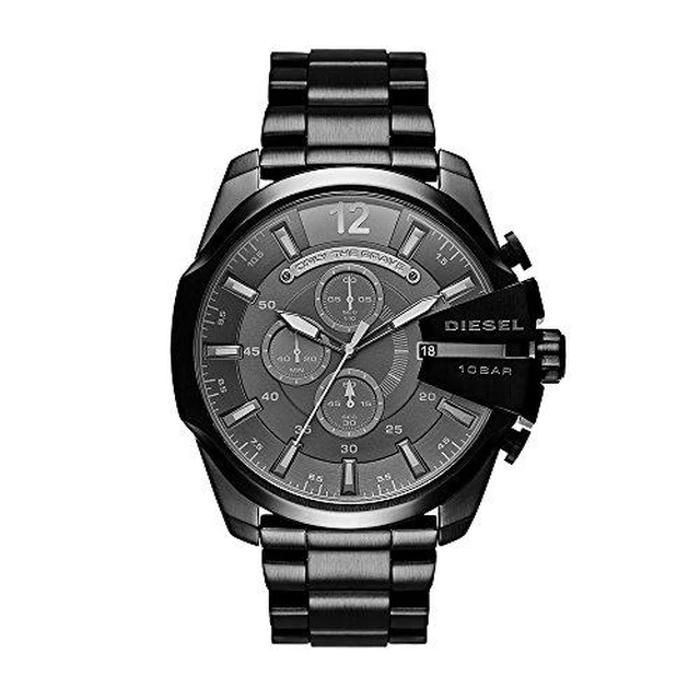 Alt view image 14 of 14 - Diesel Men's Mega Chief Chronograph Stainless Steel Watch - Black
