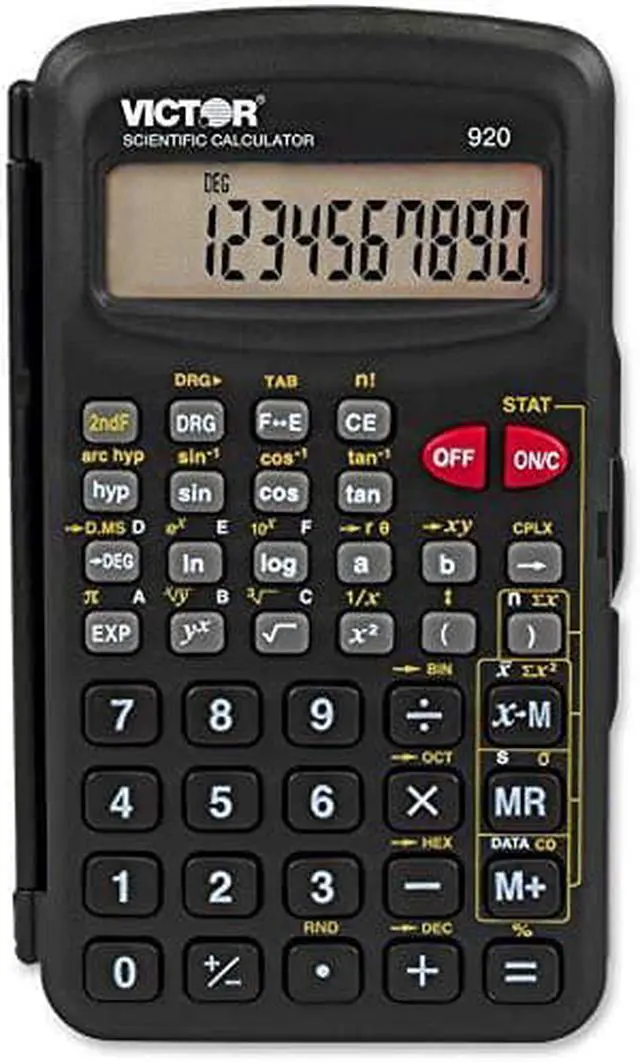 Alt view image 4 of 5 - Victor Technologies 920 SCI Compact Calculator, Black