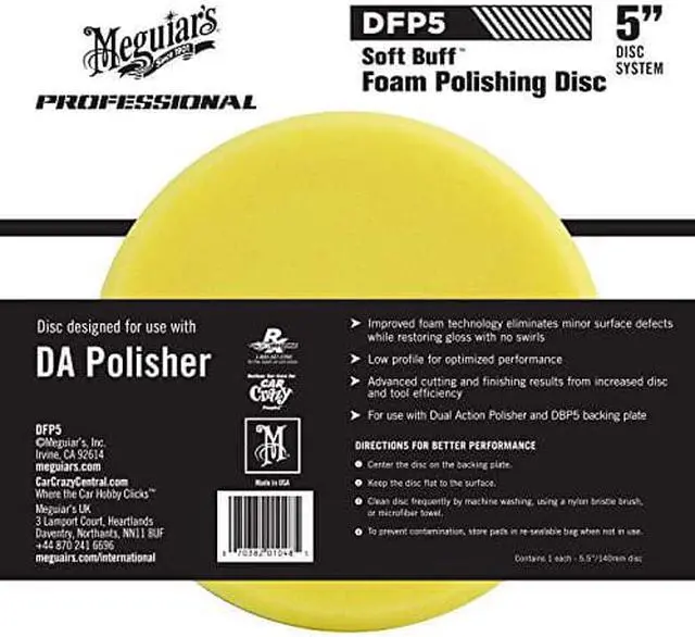 Alt view image 6 of 9 - Meguiar's Soft Foam Polishing Disc - Yellow - 5"