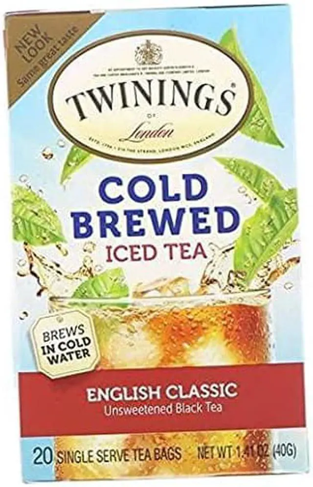 Alt view image 2 of 2 - Twinings Cold Brew Iced Tea Bags, English Classic, 0.07 oz Tea Bag, 20/Box