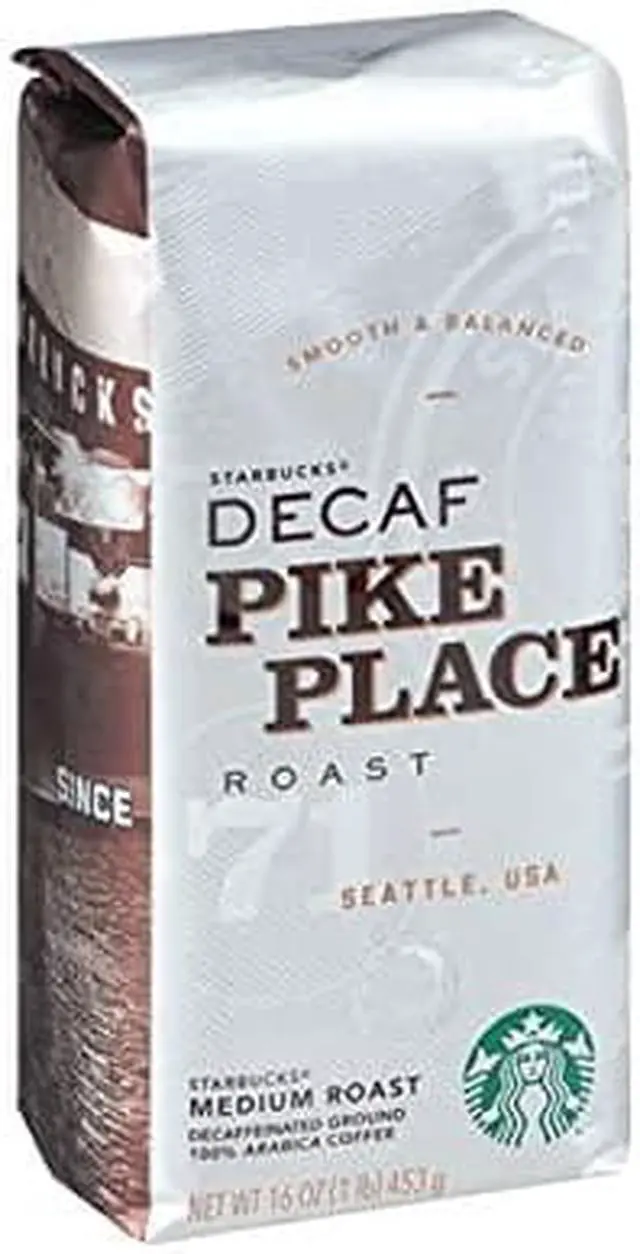 Alt view image 8 of 13 - Starbucks Coffee Ground Pike Place Decaf 1lb Bag 11029358