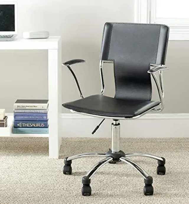 Main image of Safavieh Home Collection Kyler Black Desk Chair