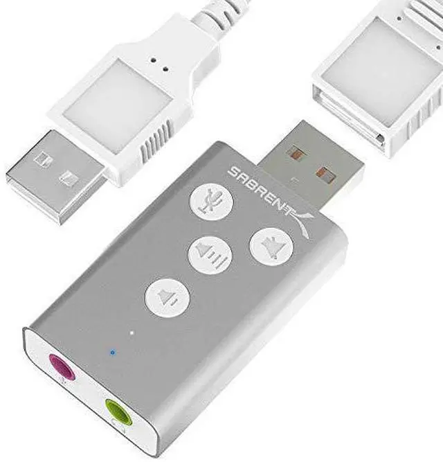 Alt view image 8 of 11 - SABRENT Aluminum USB External 3D Stereo Sound Adapter for Windows and Mac. Plug and Play No Drivers Needed. [Silver] (AU-DDAS)
