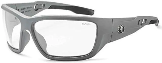 Main image of Ergodyne Skullerz Baldr Safety Glasses-Matte Gray Frame, Clear Lens