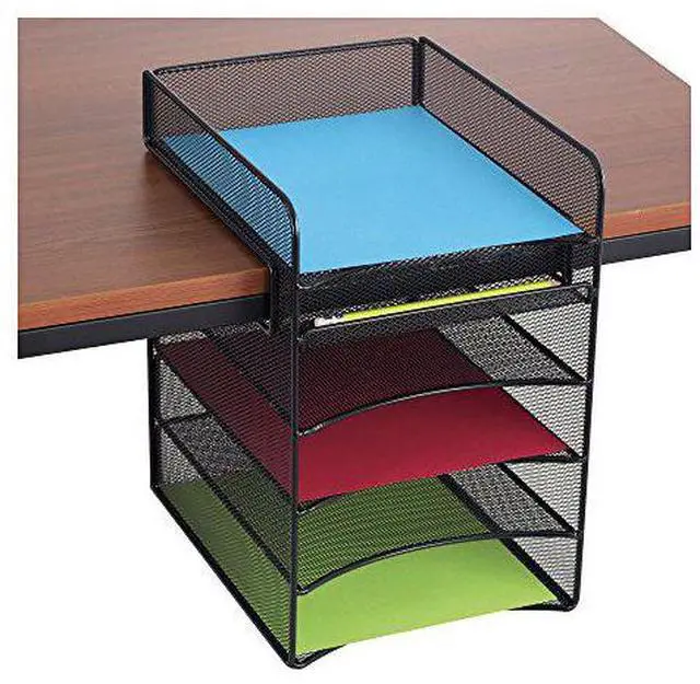 Alt view image 4 of 5 - Safco Horiz Hanging Organizer 10"x12"x14" Black 3240BL