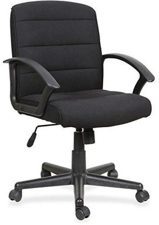 Alt view image 6 of 7 - Lorell Fabric Task Chair - Black Fabric Seat - Black Fabric Back - 1 Each