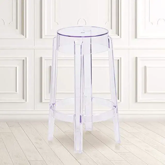 Alt view image 8 of 15 - 25.75'' High Transparent Counter Height Stool
