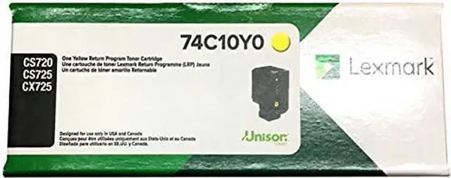 Alt view image 9 of 11 - Lexmark 74C10Y0 Return Program Toner Cartridge - Yellow