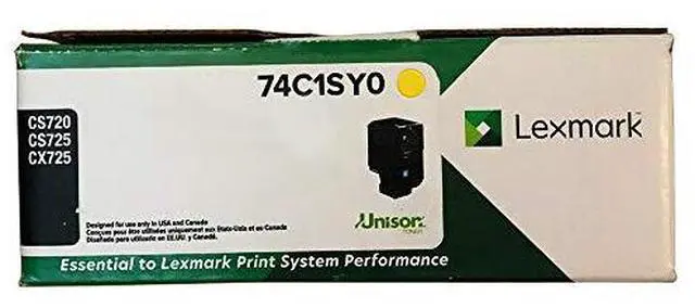 Alt view image 11 of 14 - Lexmark 74C1SY0 Return Program Toner Cartridge - Yellow