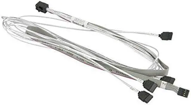 Alt view image 8 of 9 - Supermicro CBL-SAST-0591 75cm Cross-over Mini SAS HD to 4x SATA Cable w/ SB