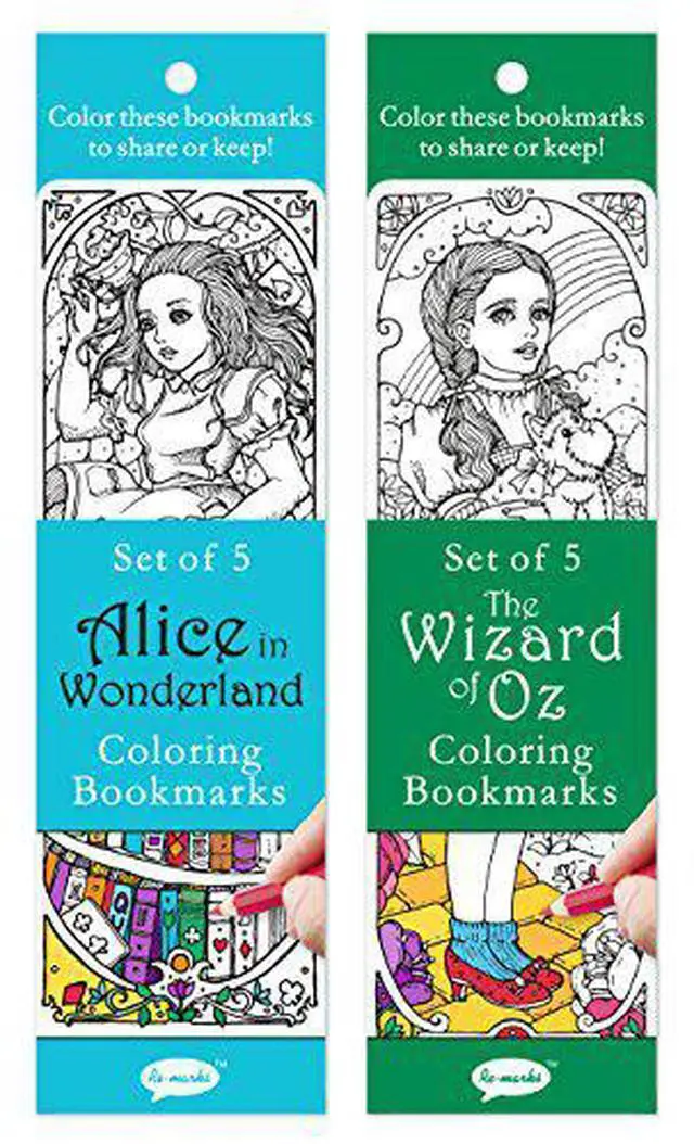 Main image of Re-Marks Literary Colormarks 2 Pack - Alice in Wonderland and Wizard of Oz