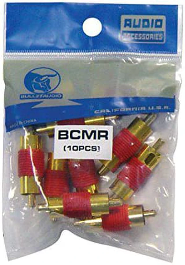 Main image of Xscorpion RCA Coupler Male;RED; BULLZ Audio; 10/Bag