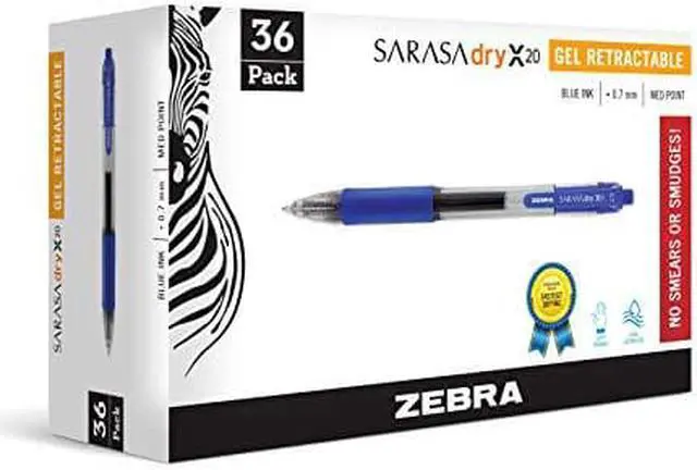 Alt view image 9 of 11 - ZEBRA PEN CORP. Sarasa Retractable Gel Pen Blue Ink Medium 36/Pack 46236