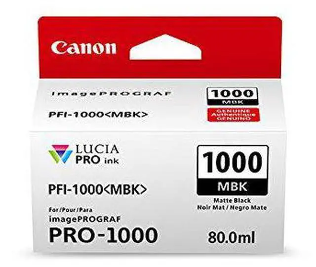 Alt view image 4 of 7 - Canon PFI-1000 MBK Matte Black LUCIA PRO ink for imagePROGRAF PRO-1000 #0545C002