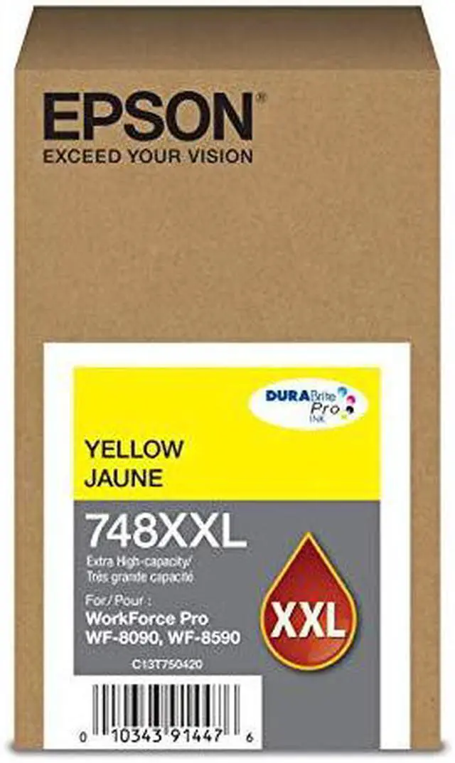 Alt view image 8 of 8 - EPSON PRINT T748XXL420 T748 YELLOW INK CARTRIDGE